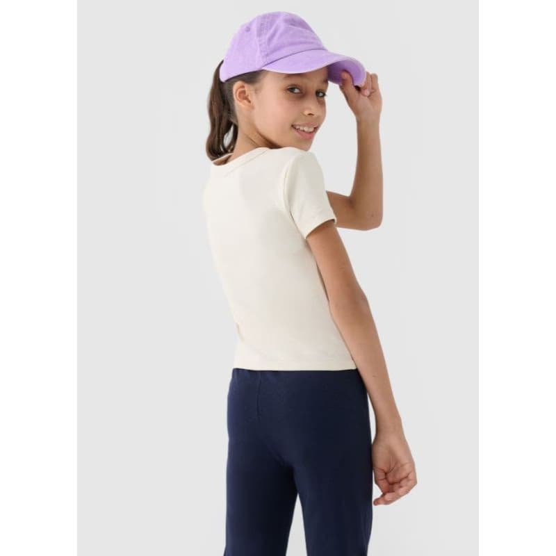 Dievčenské tričko s krátkym rukávom 4F JUNIOR TSHIRT F1852-12S-CREME 4
