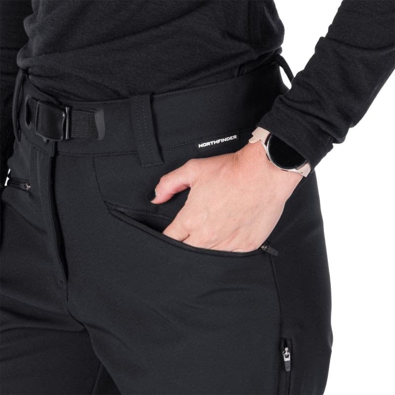 Dámske turistické softshellové nohavice NORTHFINDER MAYRA-269black 6