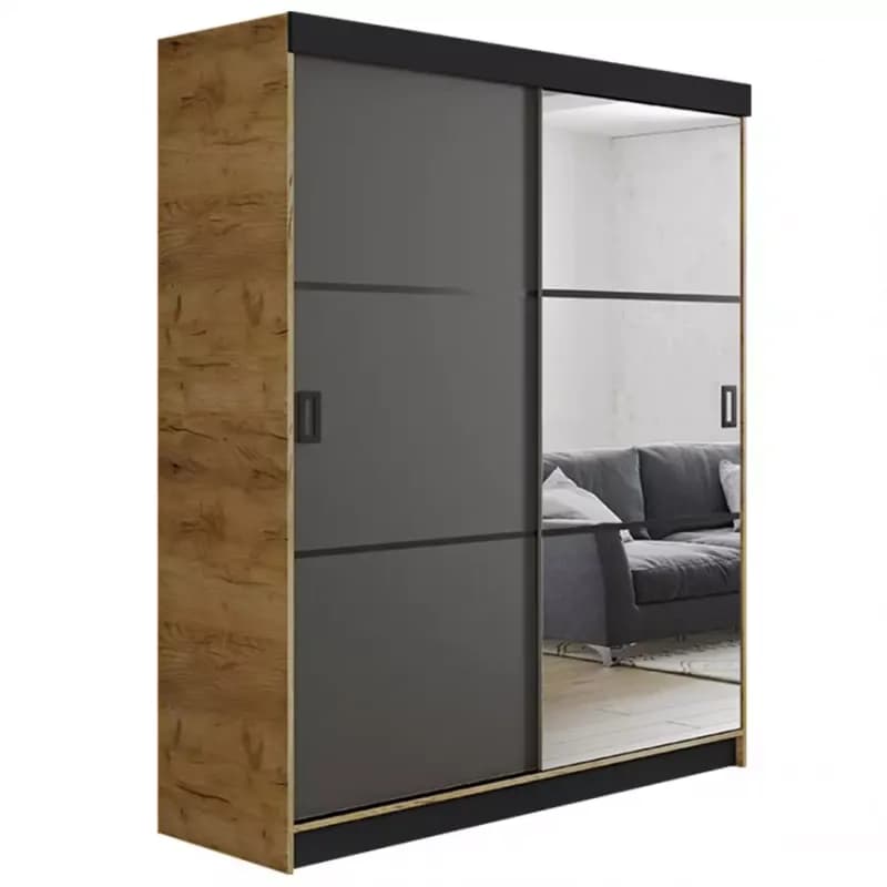 Skriňa Retro 138 3L craft / Dvierka grafit 1