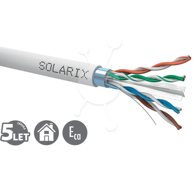 Inštalačný kábel Solarix CAT6 FTP PVC Eca 500m/cievka SXKD-6-FTP-PVC 1