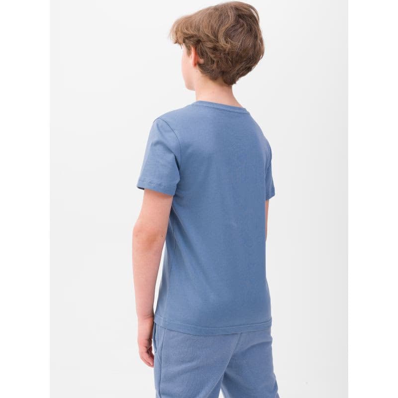 Chlapčenské tričko s krátkym rukávom 4F JUNIOR TSHIRT-4FJWSS24TTSHM1135-32S-DENIM 3