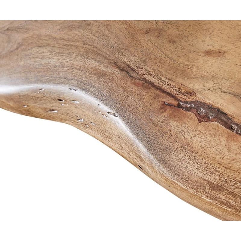 Jedálenský stôl Edge 280x100 cm XL akácia prírodná nerezová oceľ 5