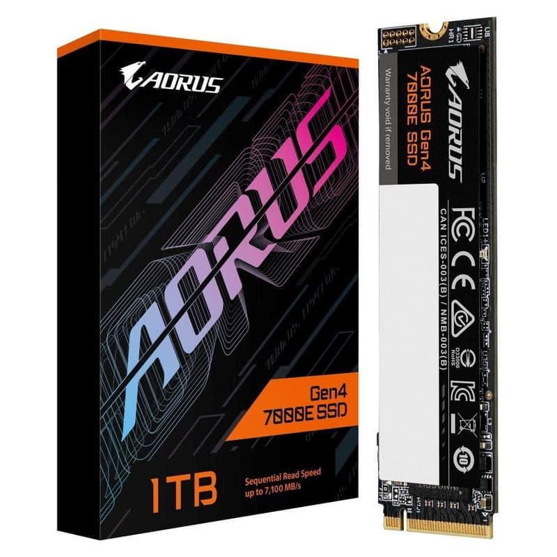 GIGABYTE SSD 1TB AORUS Gen4 7000E, PCIe Gen4x4, M.2 2280, (R:7100/W:6100MB/s) 3