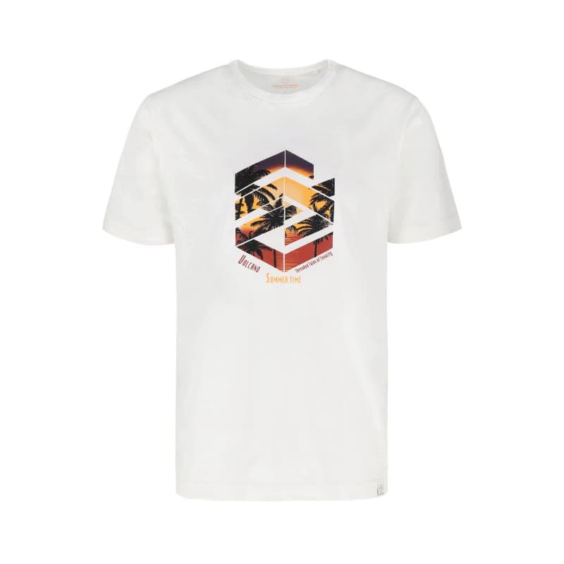 Pánske tričko s krátkym rukávom VOLCANO SUNSET-100-WHITE 4