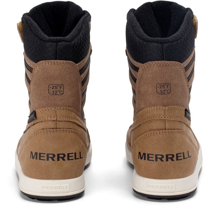 Detské vysoké zimné topánky MERRELL Snow Bank 5.0 WTRPF K wheat black 5