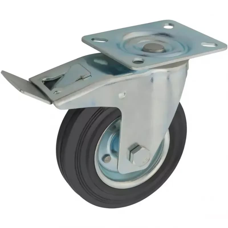 Nábytkové koliesko čierne 125 mm/125 kg, doska otočná 1