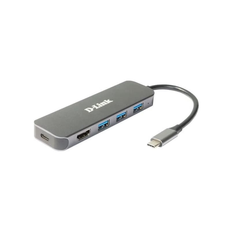 D-Link DUB-2333 USB-C Hub s HDMI a 3x USB3.0, mini docking station 1