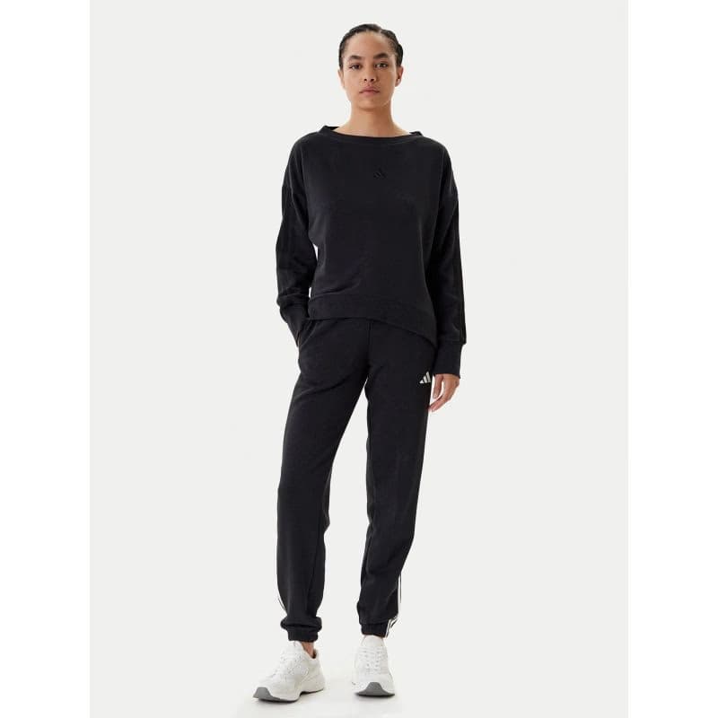 Dámske tepláky ADIDAS W 3S FT CF PT BLACK WHITE 6