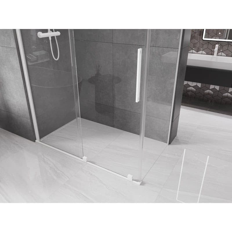 MEXEN/S - Velár sprchovací kút 160 x 100, transparent, biela 871-160-100-01-20 5