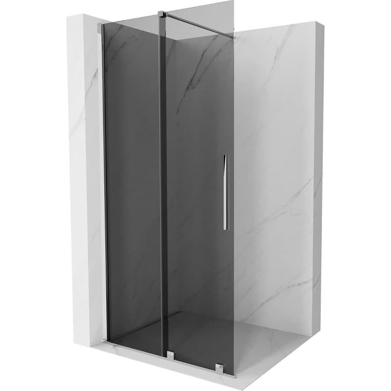 MEXEN/S - Velar Sprchová zástena posuvná Walk-in 70 x 200, grafit 8 mm, chróm 871-070-000-43-01
