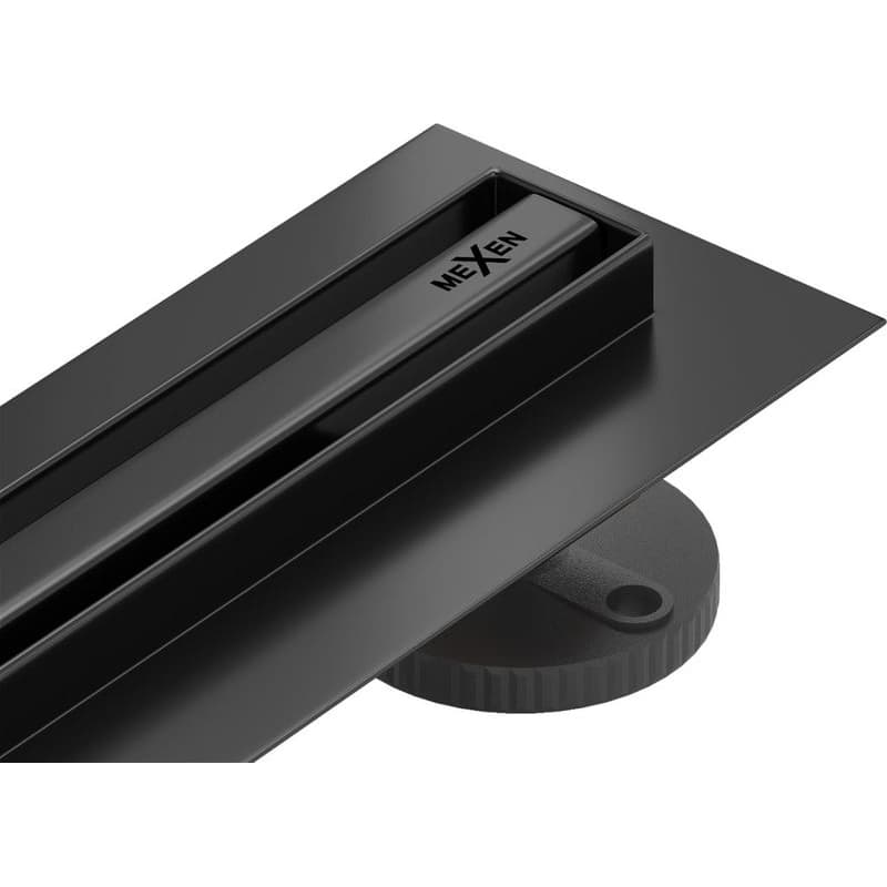 MEXEN - Flat 360° Slim podlahový žľab 130, čierna 1741130