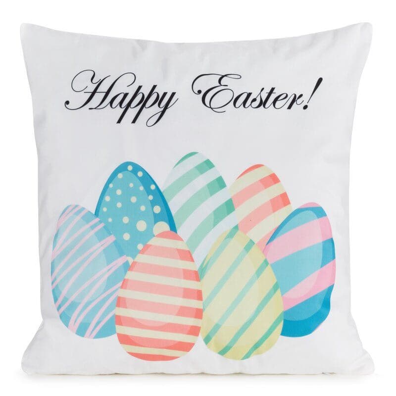 ArtFir Veľkonočná obliečka EASTER 3 | biela/modrá 45 x 45 cm 1
