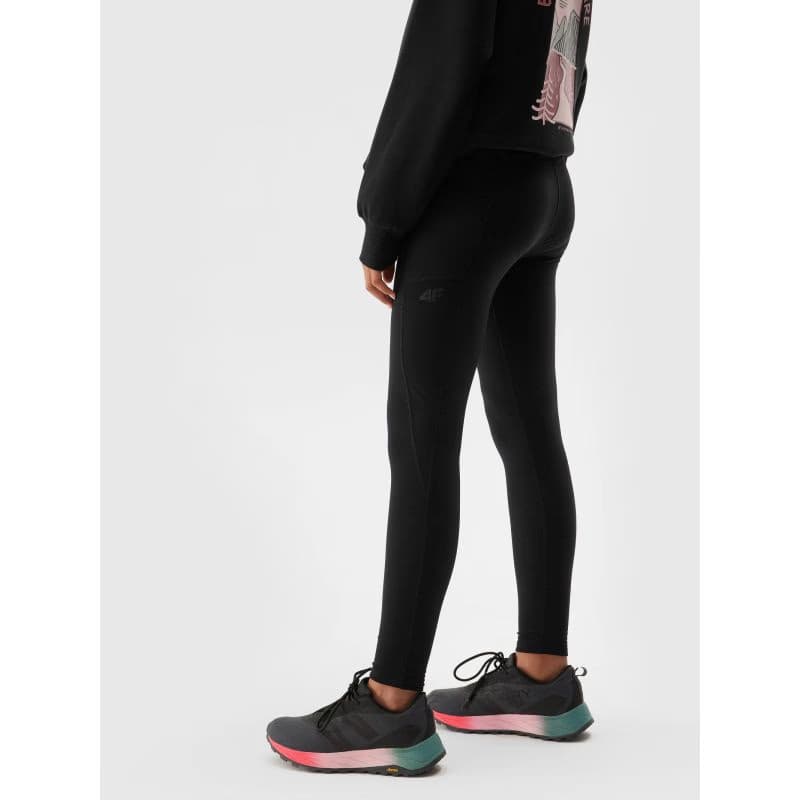 Dievčenské turistické legíny 4F JUNIOR TIGHTS FNK-JAW23TFTIF148-21S-BLACK 3