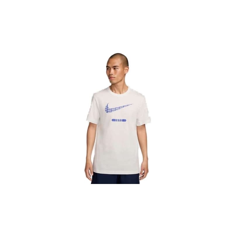 Pánske tričko s krátkym rukávom NIKE M NSW TEE 6 MO SWOOSH-121 SUMMIT WHITE
