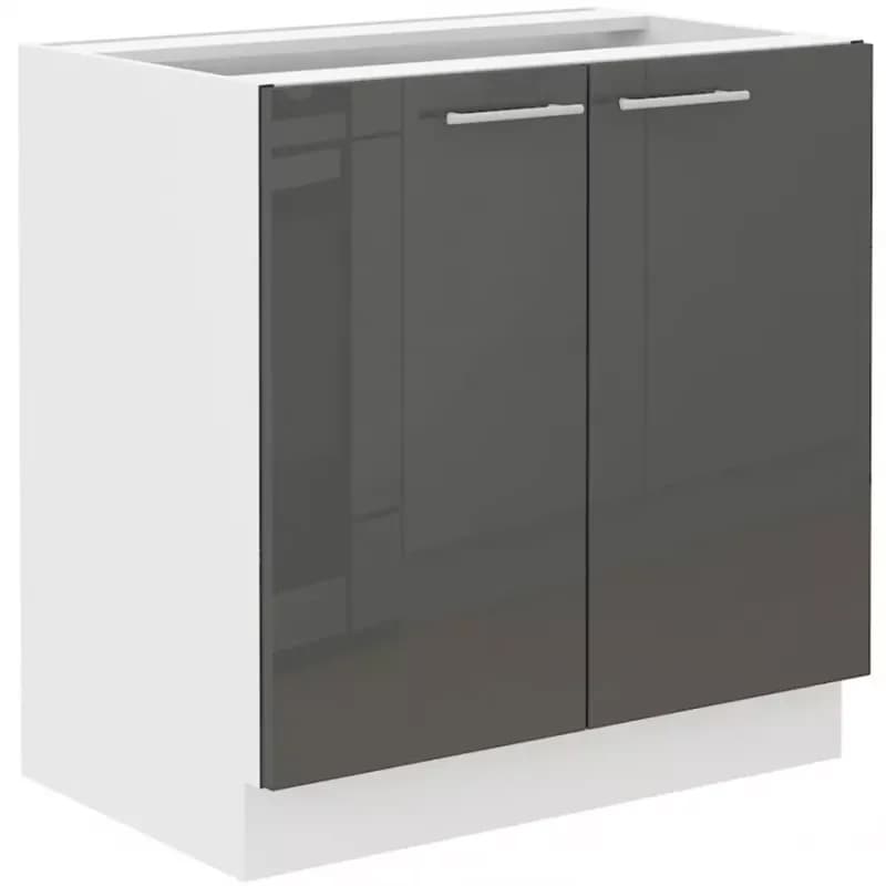 Kuchynská skrinka Lara 80zl 2f Bb Mdf Šedá lesk 1