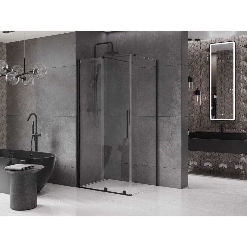 MEXEN/S - Velár sprchovací kút 120 x 70, transparent, čierna 871-120-070-01-70 5