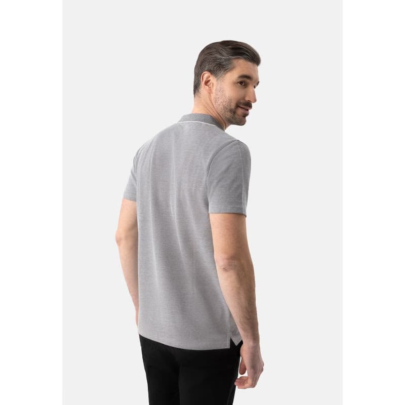 Pánske polo tričko s krátkym rukávom VOLCANO O-TAFFY-GREY MELANGE 3