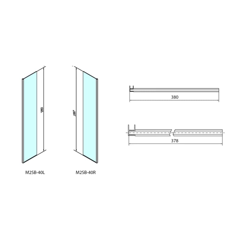 POLYSAN - MODULAR SHOWER prídavný panel na inštaláciu na stenu modulu 2, 400 ľavý MS2B-40L 4