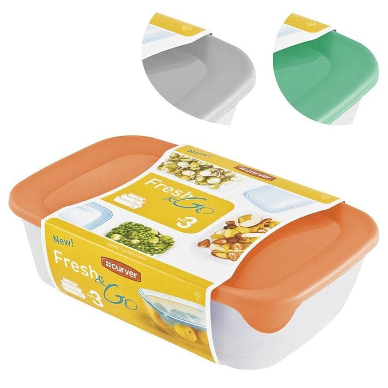 CURVER Sada dóz Fresh & Go 0.5l + 1l + 2l |mix farieb 1