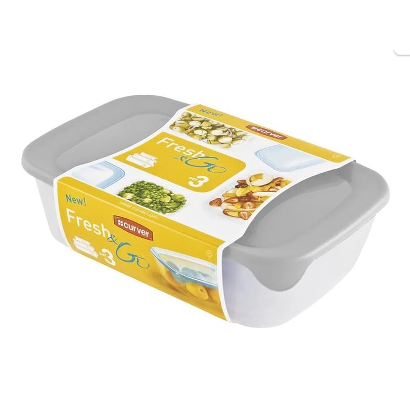 CURVER Sada dóz Fresh & Go 0.5l + 1l + 2l |mix farieb 3