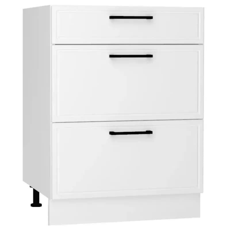 Kuchynská skrinka Emily D60S/3 biely hrášok mat 1