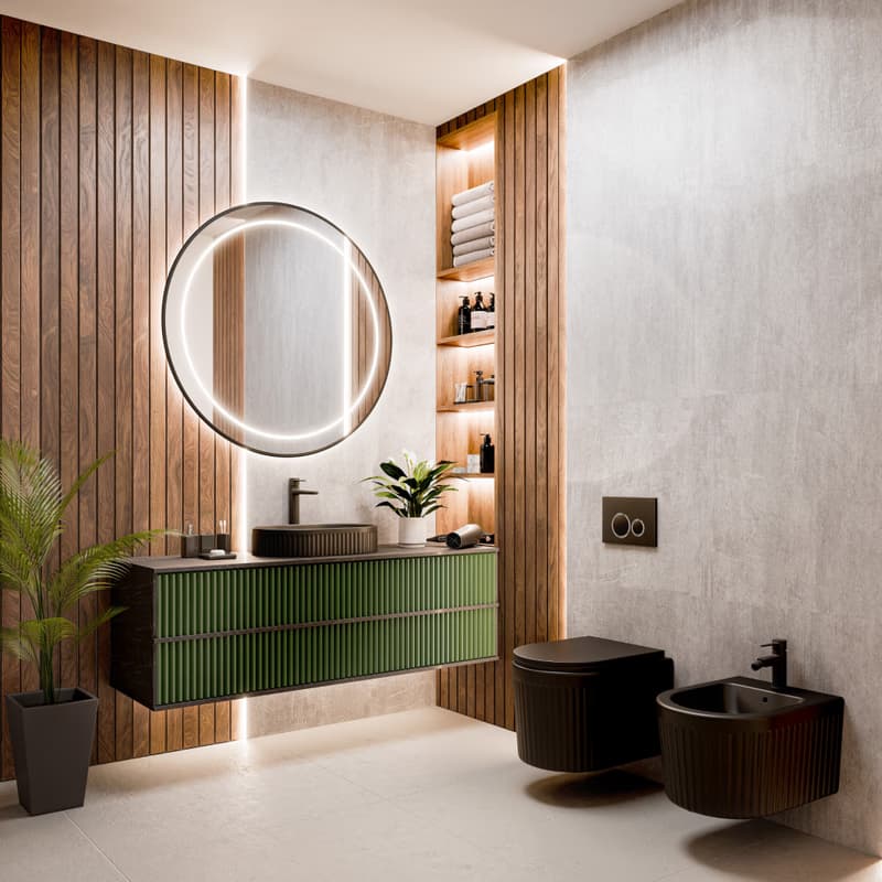 INVENA - Bidetová batéria GLAMOUR TREND čierna BB-02-004-V 2