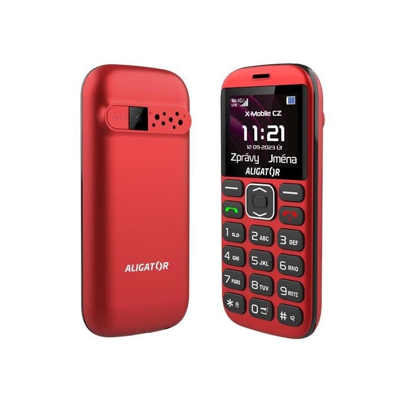 Aligator A720 4G Senior, červeno-čierna + nabíjací stojan 3