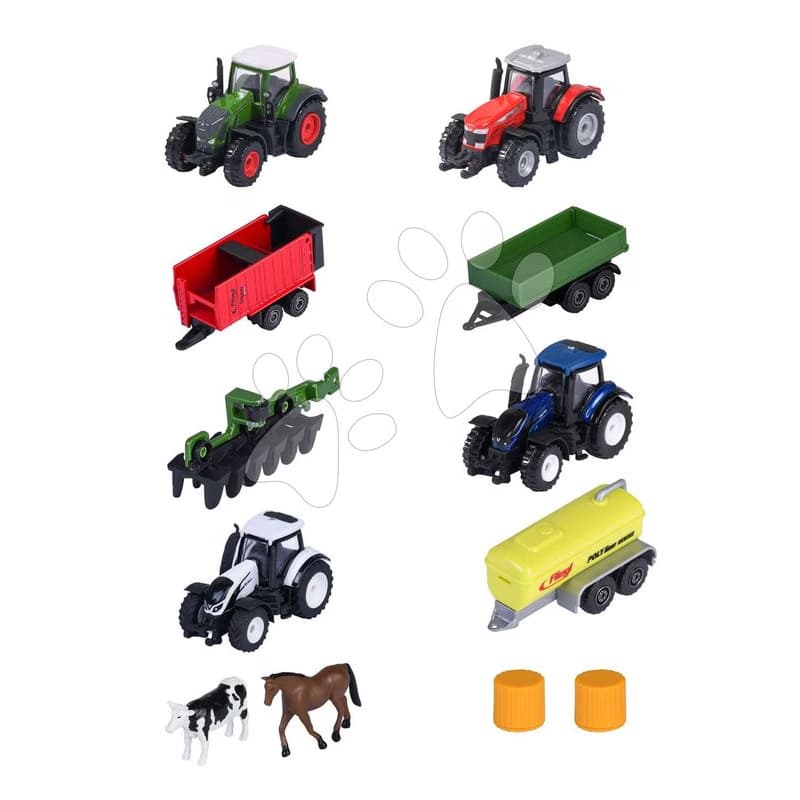 Autíčko farmárske Farm 5 Pieces Set Majorette kovové sada 5 druhov s voľnobehom dĺžka 7,5 cm