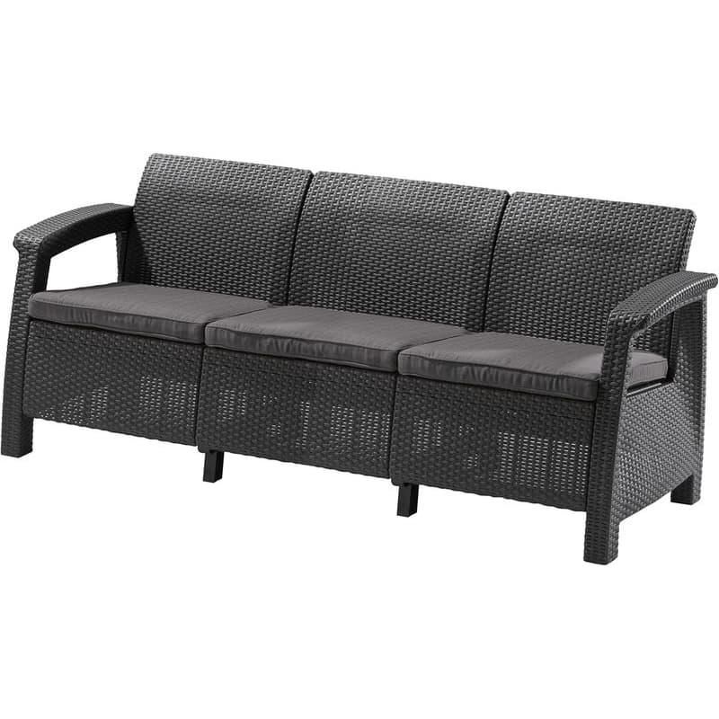 KETER Záhradná pohovka GREEK LOVE SEAT MAX | grafit 1