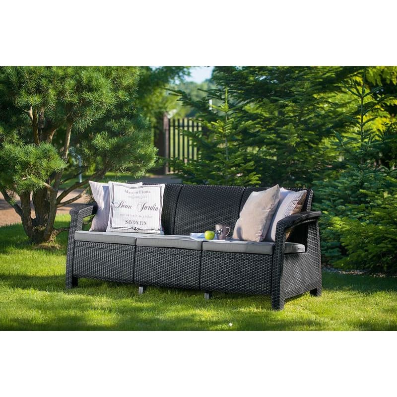 KETER Záhradná pohovka GREEK LOVE SEAT MAX | grafit 3