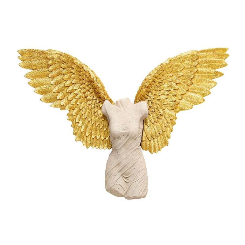 Angel Female nástenná dekorácia zlato-béžová