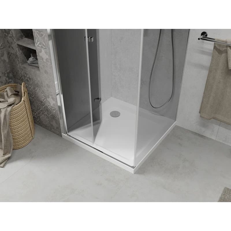 MEXEN/S - Lima sprchovací kút 70x70, grafit, chróm + biela vanička so sifónom 856-070-070-01-40-4010 6