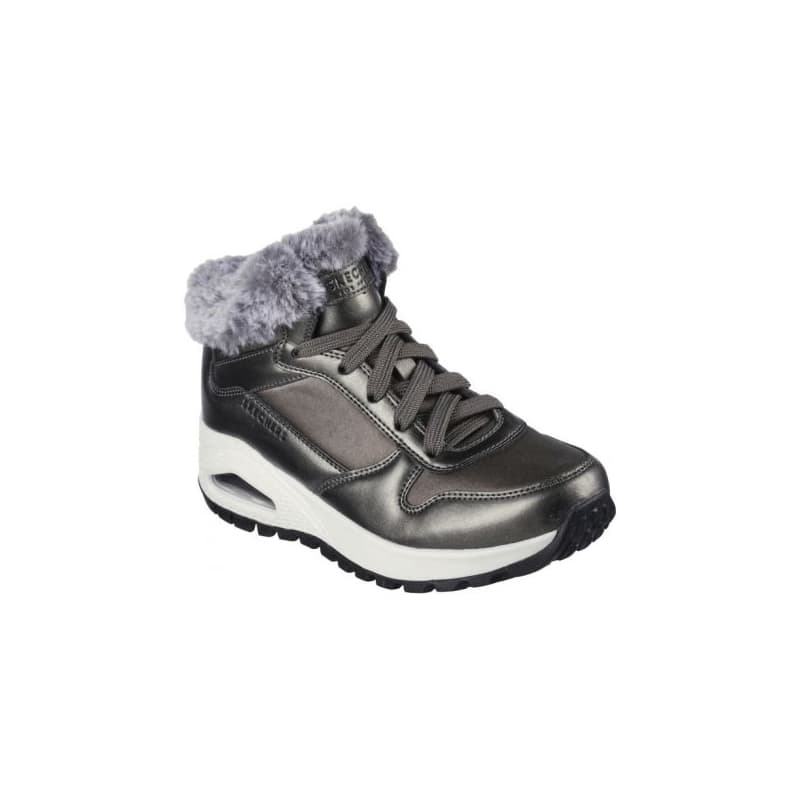 Dámske členkové zimné topánky SKECHERS Uno Rugged Cool Nova gunmetal