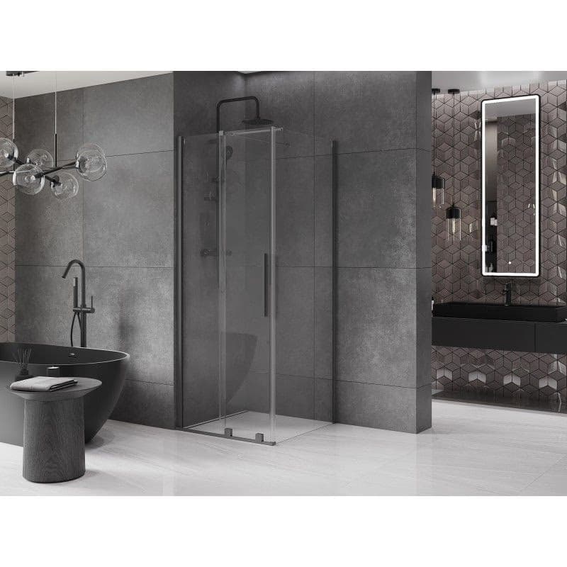 MEXEN/S - Velár sprchovací kút, posuvné dvere 100 x 100, transparent, grafit metal 871-100-100-01-95 5