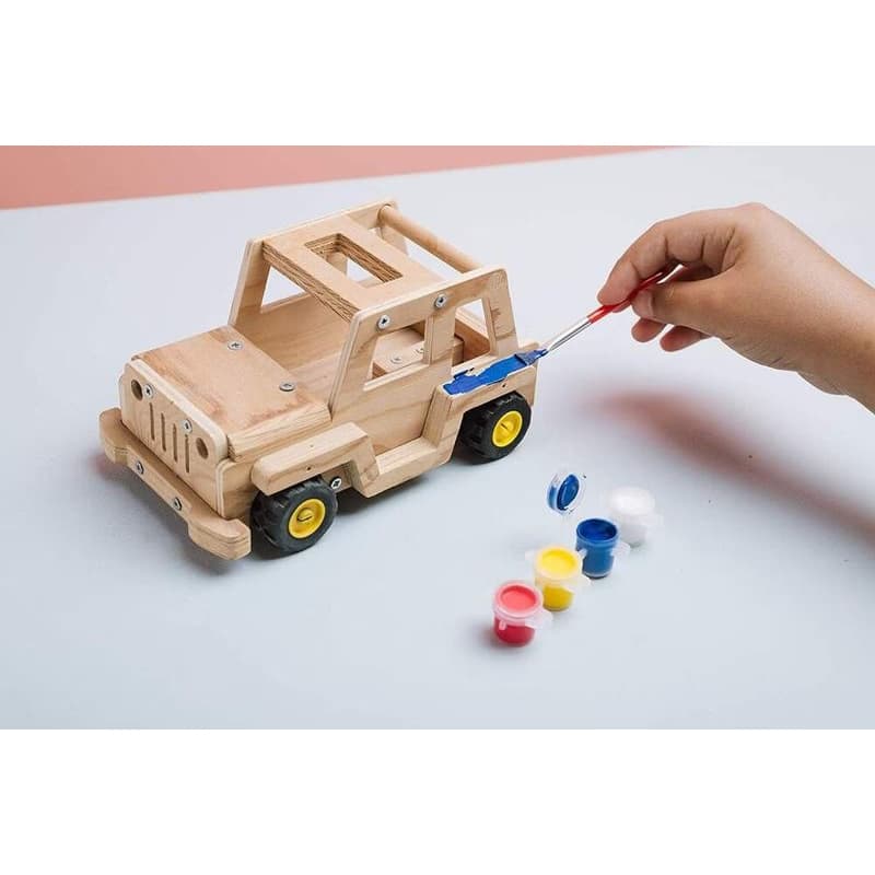 Stanley Jr. K088BUD-SY Stavebnice, terénne auto, drevo 5