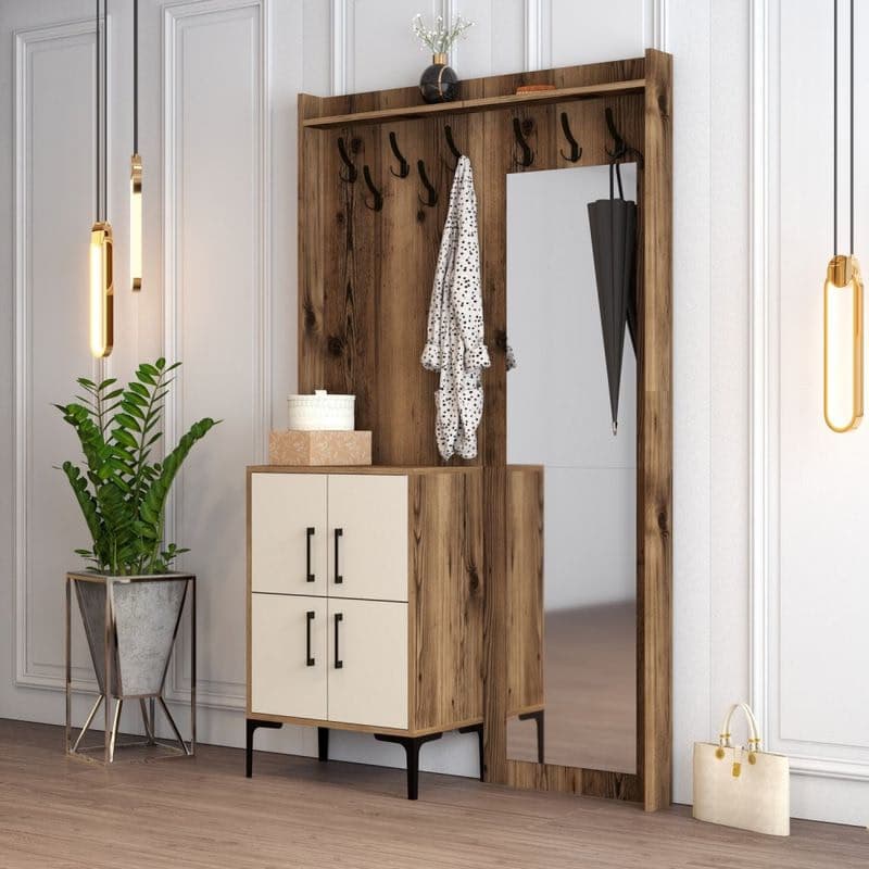 Predsieňová stena Berlin BC - Walnut, Cream 1