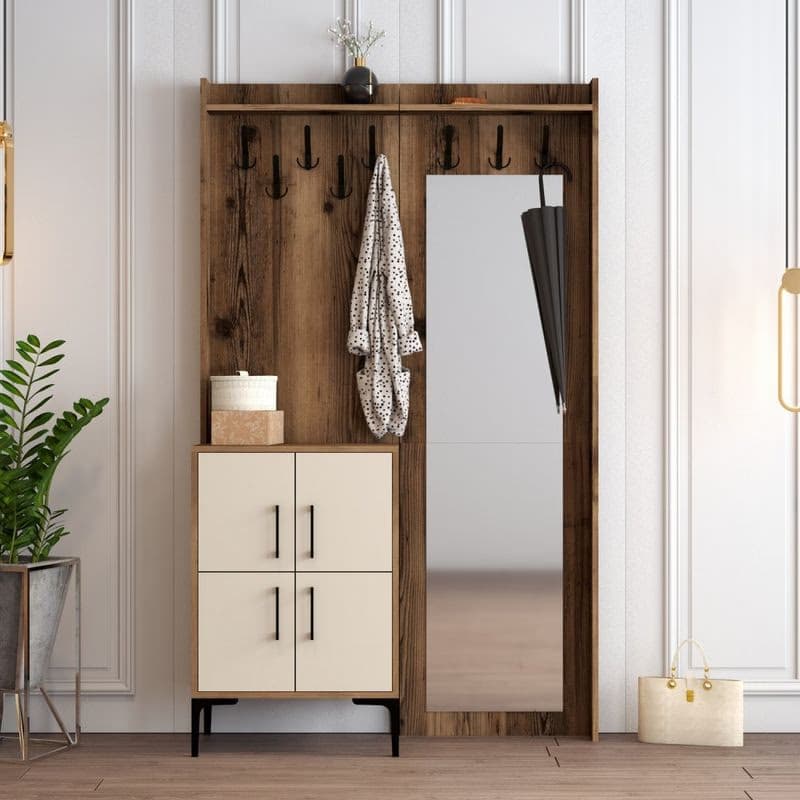 Predsieňová stena Berlin BC - Walnut, Cream 6