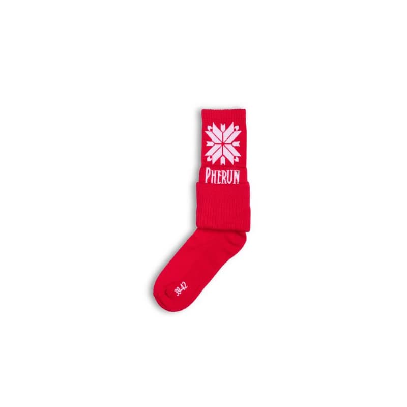 Turistické ponožky PHERUN Rescue RED Retro 39-42 1