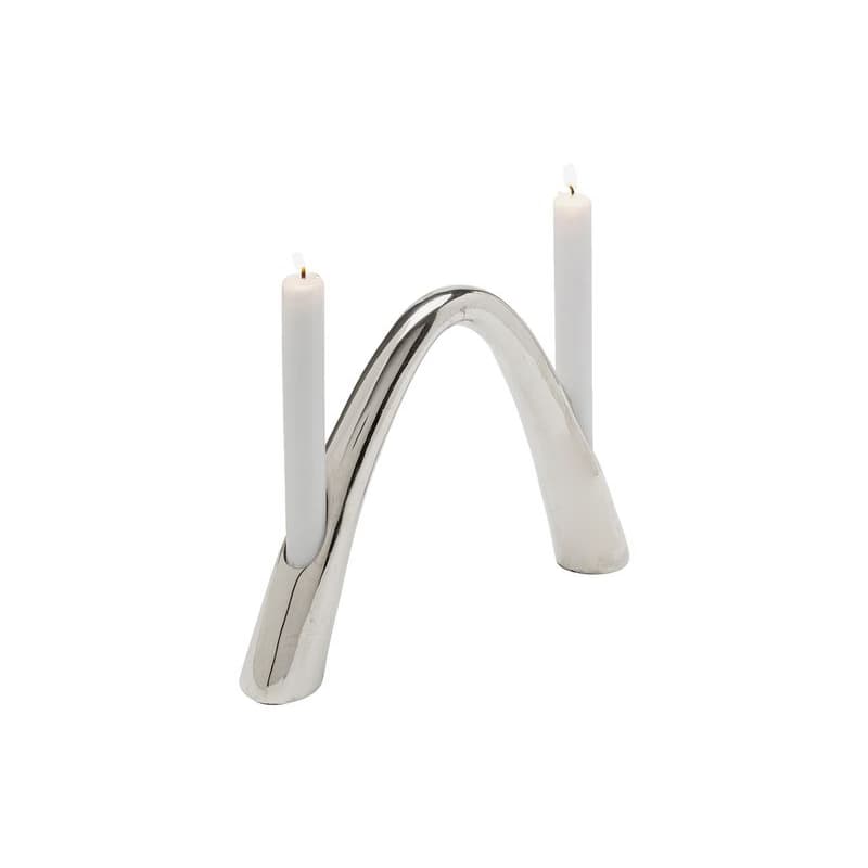 Bow Duo svietnik chrómový 21 cm 1
