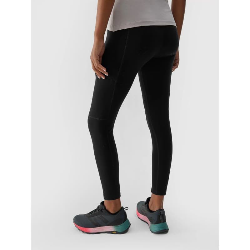 Dámske turistické zateplené legíny 4F TROUSERS FNK-AW23TFTRF404-20S-DEEP BLACK 3