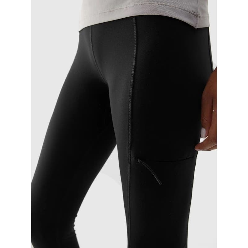 Dámske turistické zateplené legíny 4F TROUSERS FNK-AW23TFTRF404-20S-DEEP BLACK 5