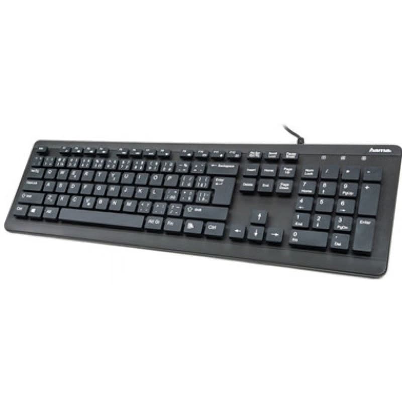 Hama vodeodolná klávesnica KC-600, káblová, čierna - SK 5
