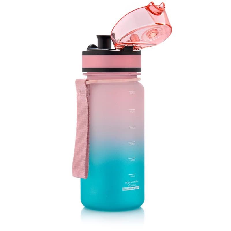 Tritánová športová fľaša MTR, 350ml, ružovo-modrá 2