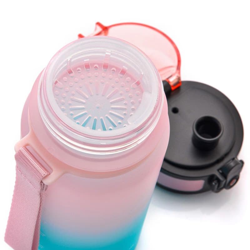 Tritánová športová fľaša MTR, 350ml, ružovo-modrá 4
