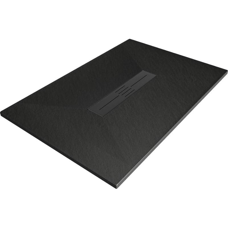 MEXEN/S - Toro obdĺžniková sprchová vanička SMC 140 x 90, čierna, mriežka čierna 43709014-B