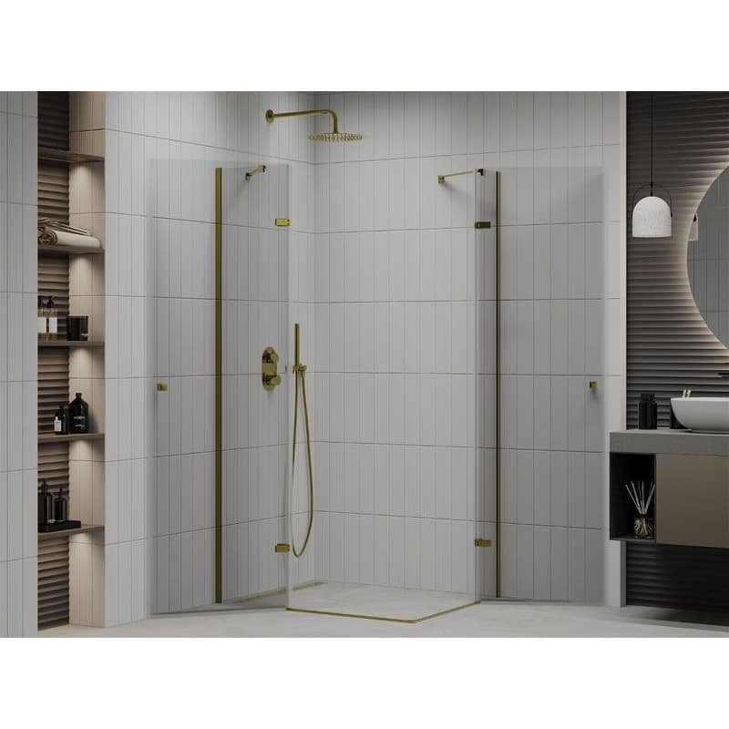 MEXEN/S - ROMA sprchovací kút 90x90, transparent, zlato 854-090-080-50-00-02 3