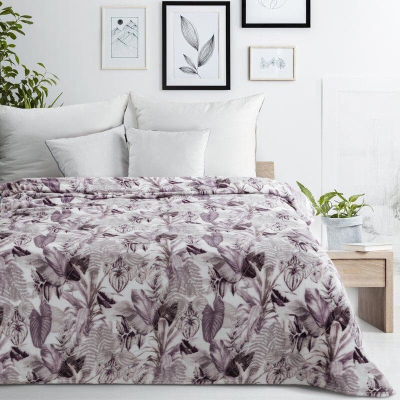 ArtFir Deka DAVOS 2 | fialová/biela 150 x 200 cm 2