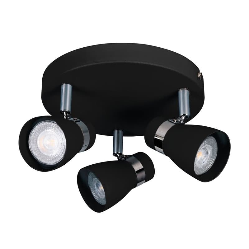 Svietidlo GU10 3x35W, IP20, čierna, BO-3, O80x200x135, ENALI EL-3O B (Kanlux) 1