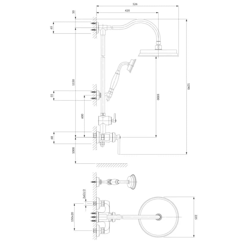 OMNIRES - ARMANCE sprchový stĺp chróm /CR/ AM5244CR 4