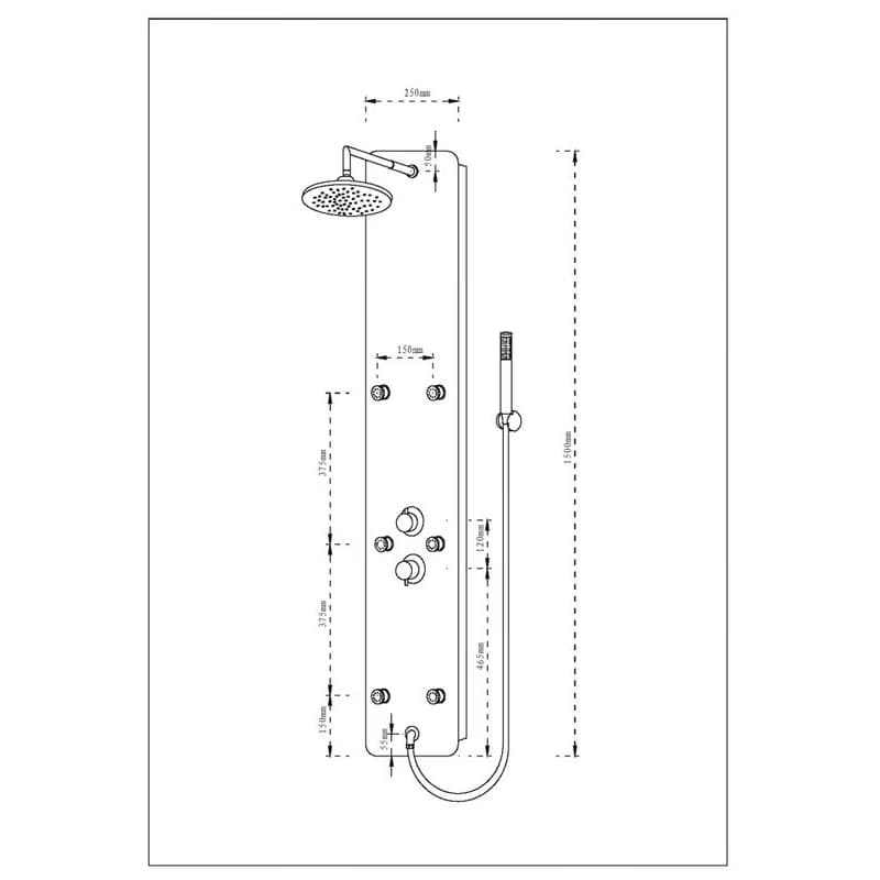 KERRA - Panel sprchový s hydromasážou Cleo 5907548101006 2